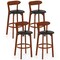 Costway 30.5" Bar Stool Set of 2/4 with Curved Backrest & Footrest Counter Height Stools